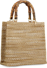 Load image into Gallery viewer, Panarea raffia tote bag
