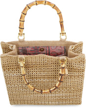 Load image into Gallery viewer, Panarea raffia tote bag
