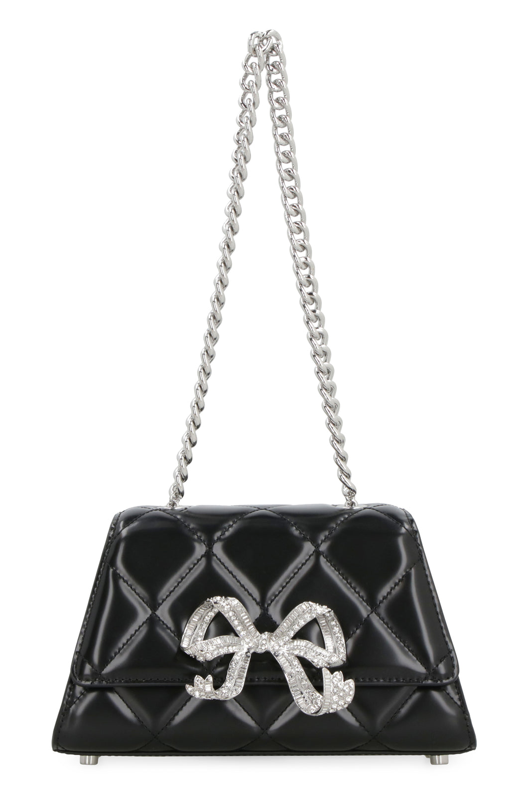 Bow leather shoulder bag