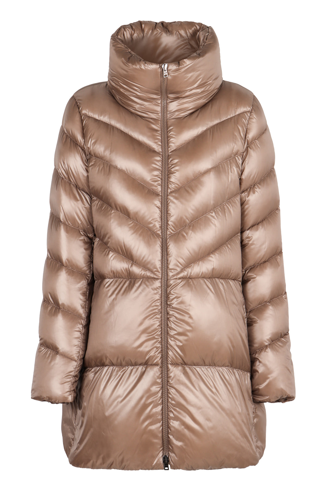 Glossy nylon down jacket