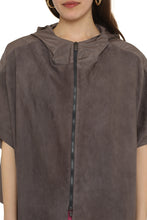 Load image into Gallery viewer, Suede cape coat
