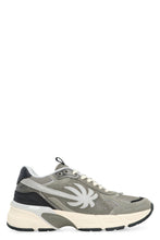 Load image into Gallery viewer, Leather and fabric low-top sneakers
