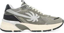Load image into Gallery viewer, Leather and fabric low-top sneakers

