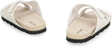 Load image into Gallery viewer, Leather slides with logo
