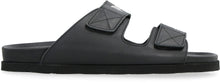 Load image into Gallery viewer, Leather slides with logo
