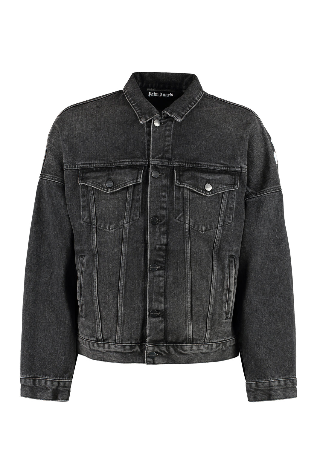 Bleach wash denim jacket