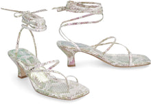 Load image into Gallery viewer, Betty snakeskin print leather sandals
