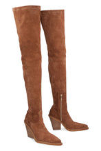Load image into Gallery viewer, Stretch suede over the knee boots
