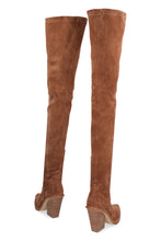 Load image into Gallery viewer, Stretch suede over the knee boots
