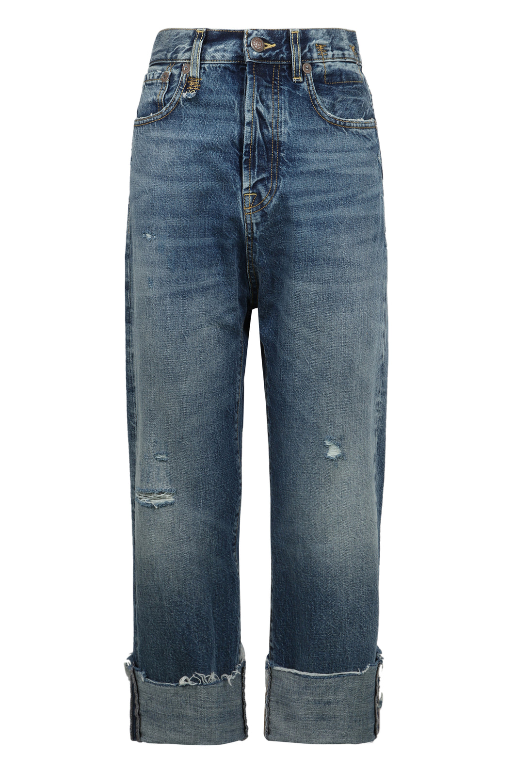 5-pocket straight-leg jeans