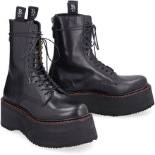 Load image into Gallery viewer, Leather platform combat boots
