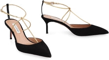 Load image into Gallery viewer, Roman Romance suede slingback pumps
