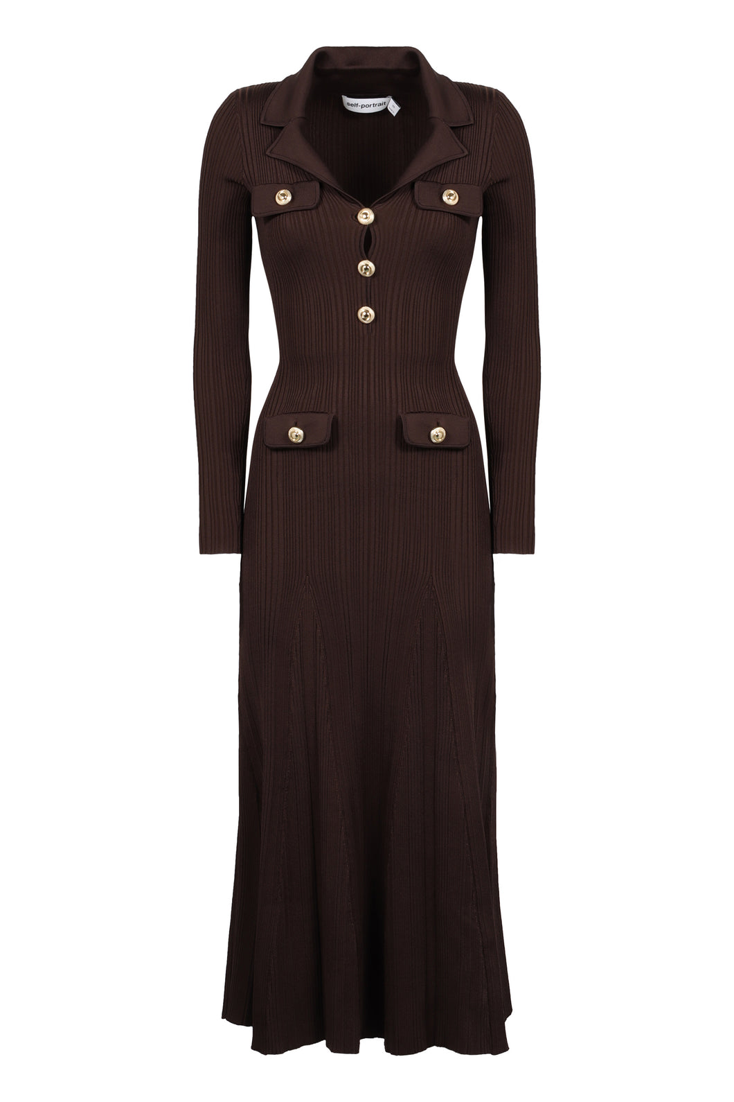 Ribbed knit midi dress