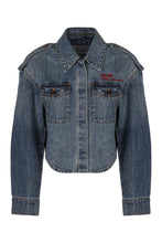 Load image into Gallery viewer, Denim jacket with rhinestones
