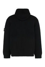 Load image into Gallery viewer, Hooded sweater with zip in wool and cashmere
