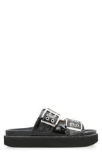 Load image into Gallery viewer, Leather slides with buckle
