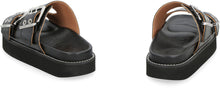 Load image into Gallery viewer, Leather slides with buckle
