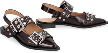 Load image into Gallery viewer, Feminine Buckle eco-leather slingback pumps
