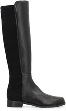 Load image into Gallery viewer, HALFNHALF leather and stretch fabric boots
