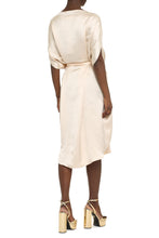 Load image into Gallery viewer, Belted satin dress
