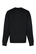 Load image into Gallery viewer, Cotton crew-neck sweatshirt with logo

