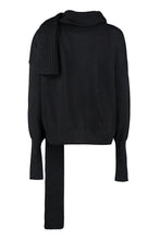 Load image into Gallery viewer, Scarf-detail wool-blend cardigan
