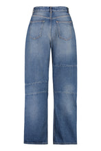 Load image into Gallery viewer, High-waist wide-leg jeans
