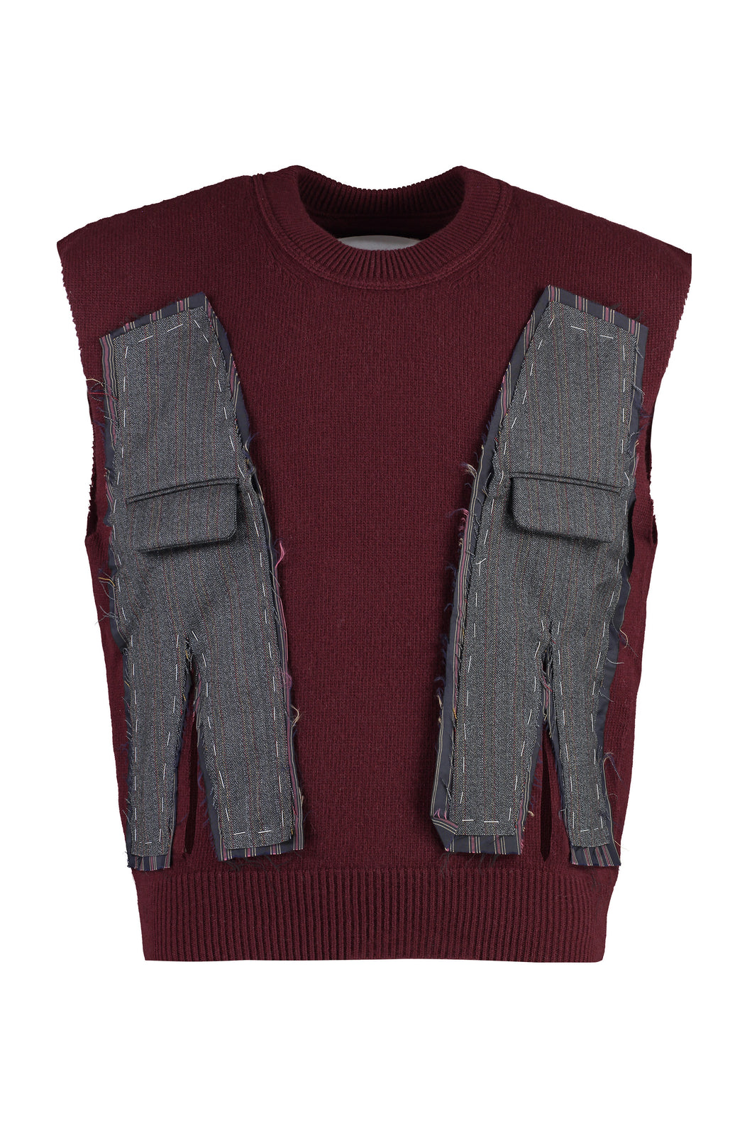 Knitted wool vest