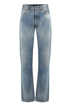Load image into Gallery viewer, Destroyed straight leg jeans
