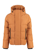 Load image into Gallery viewer, Camo hooded techno fabric down jacket

