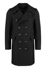 Load image into Gallery viewer, Wool blend double-breasted coat

