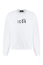 Load image into Gallery viewer, Cotton crew-neck sweatshirt with logo
