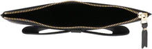 Load image into Gallery viewer, Logo detail flat leather pouch
