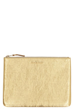 Load image into Gallery viewer, Logo detail flat leather pouch
