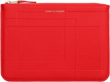 Load image into Gallery viewer, Logo detail flat leather pouch
