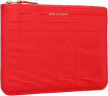 Load image into Gallery viewer, Logo detail flat leather pouch
