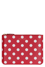 Load image into Gallery viewer, Logo detail flat leather pouch
