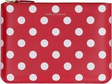 Load image into Gallery viewer, Logo detail flat leather pouch
