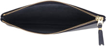 Load image into Gallery viewer, Logo detail flat leather pouch
