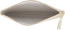 Load image into Gallery viewer, Logo detail flat leather pouch
