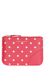 Load image into Gallery viewer, Logo detail flat leather pouch
