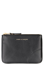 Load image into Gallery viewer, Logo detail flat leather pouch
