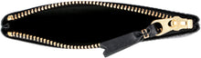 Load image into Gallery viewer, Logo detail flat leather pouch
