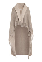 Load image into Gallery viewer, Asymmetric wool poncho
