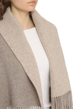 Load image into Gallery viewer, Asymmetric wool poncho
