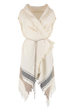 Load image into Gallery viewer, Fringed knit poncho
