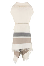 Load image into Gallery viewer, Fringed knit poncho
