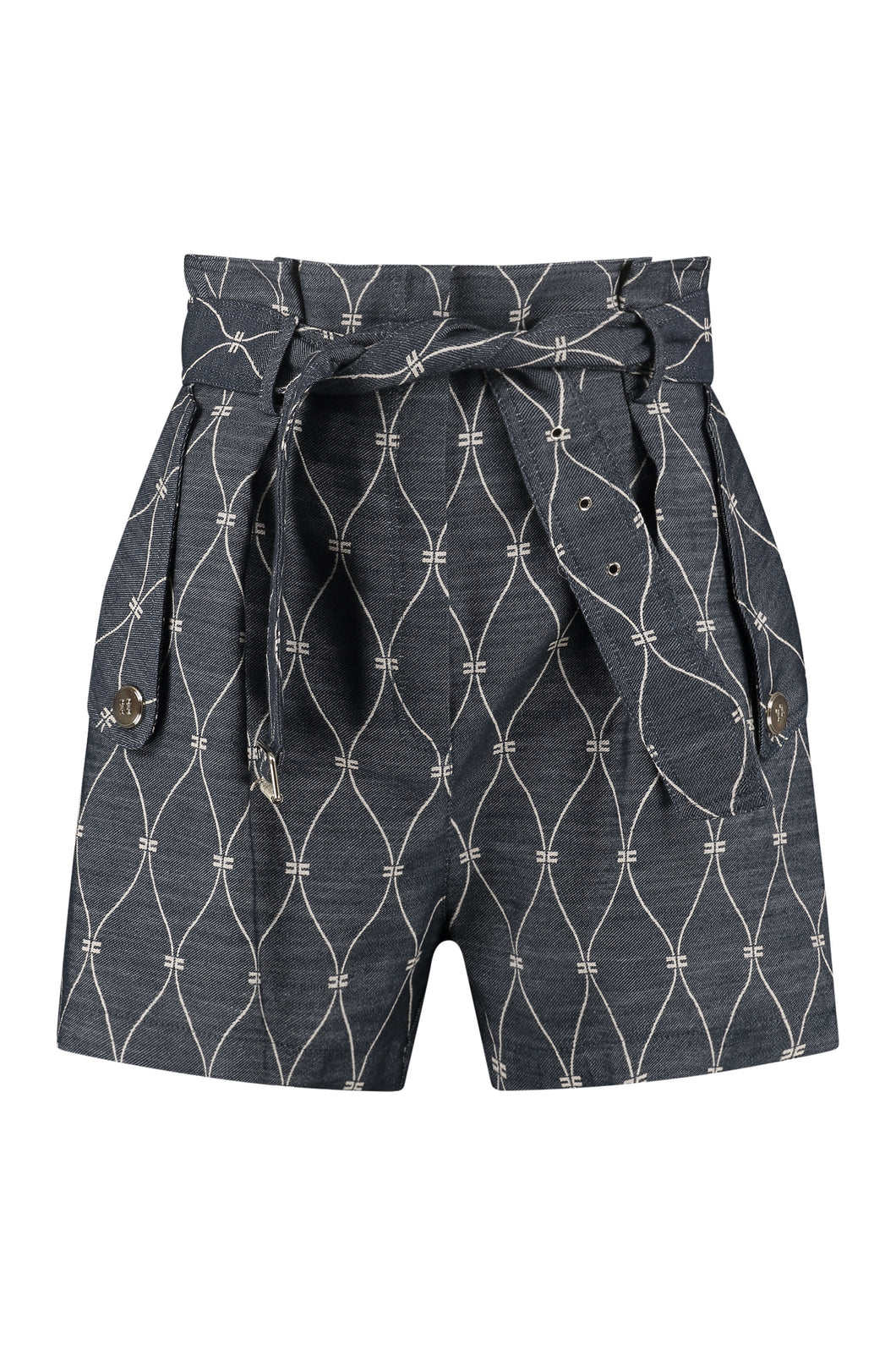 High-rise cut-off denim shorts