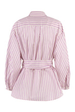 Load image into Gallery viewer, Silver shirt in cotton and silk canvas
