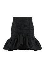 Load image into Gallery viewer, Gathered techno satin mini skirt
